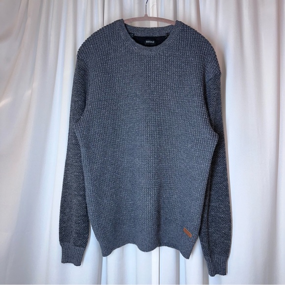 Buffalo David Bitton Waffle Knit Crew Neck Sweater Sz XL EUC Comfort Casual - Picture 1 of 10